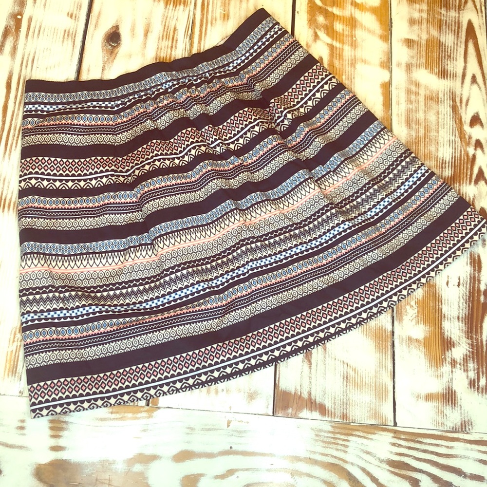 J. Crew Blue Pink Mini A-Line Skirt Size 10